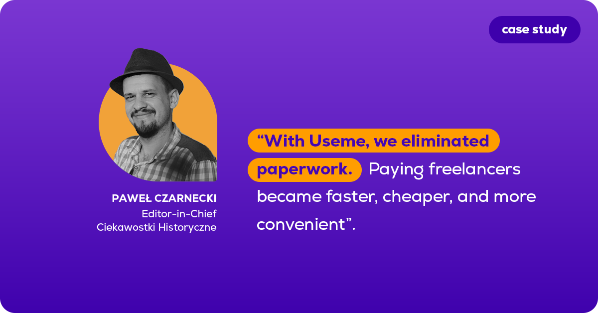 Collaborating with freelancers from a small business perspective | Case study Ciekawostki Historyczne