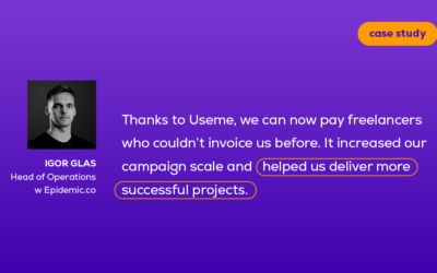 How Epidemic simplified influencer payments with Useme | Case study