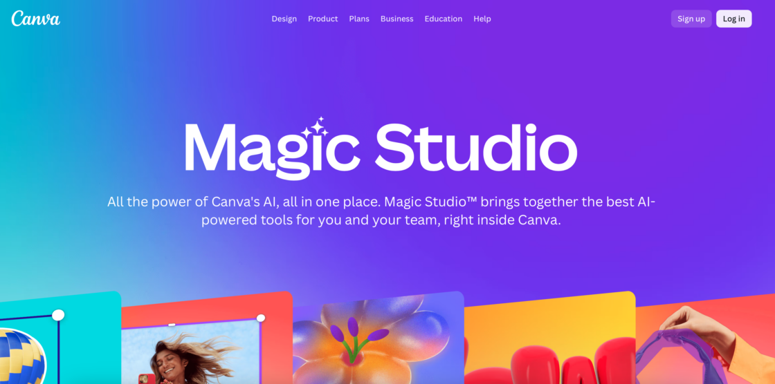 Canva Magic Studio main page screenshot