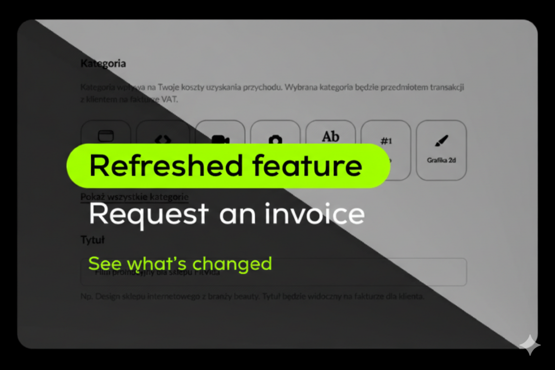 Request an invoice in a few clicks – control the price, terms, and deadlines