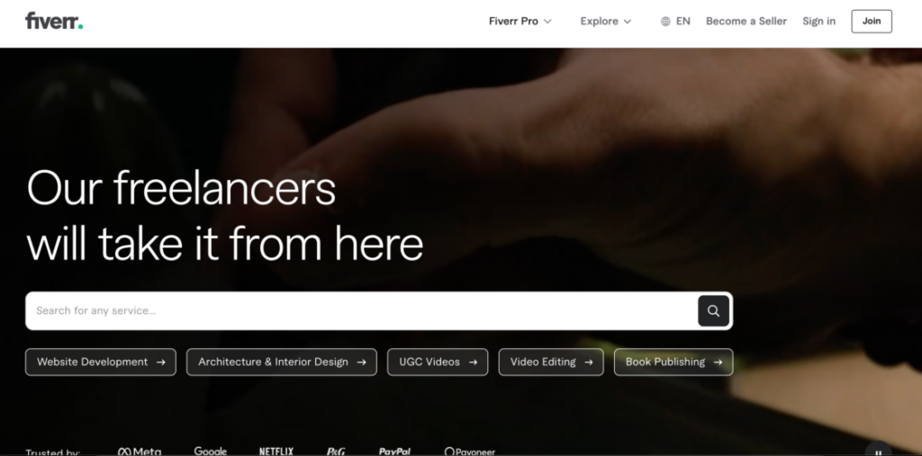 Fiverr website screenshot