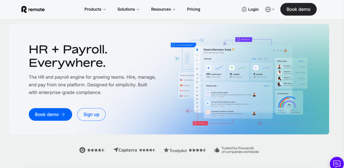 Remote website screenshot