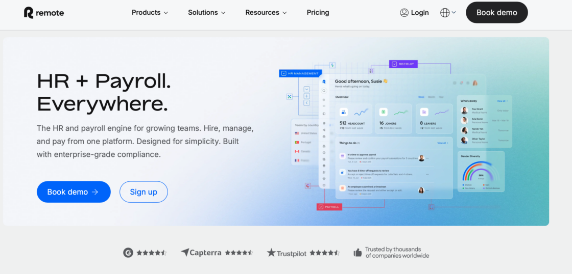 Remote main page screenshot