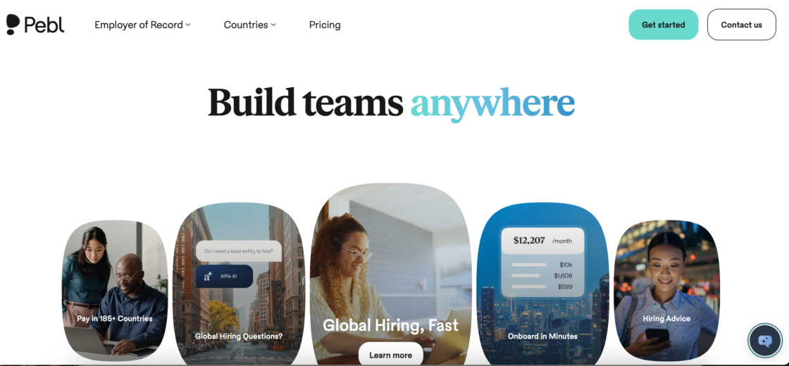 Pebl main page screenshot