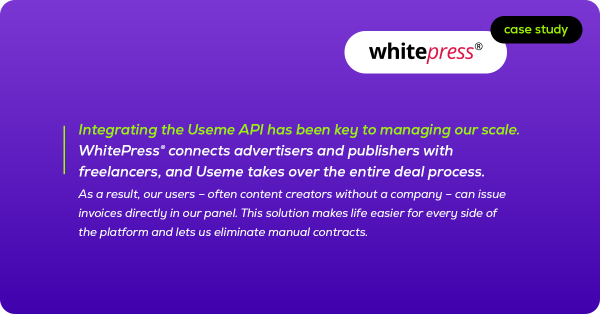 WhitePress x Useme Case Study