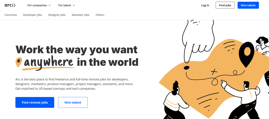 Arc main page screenshot