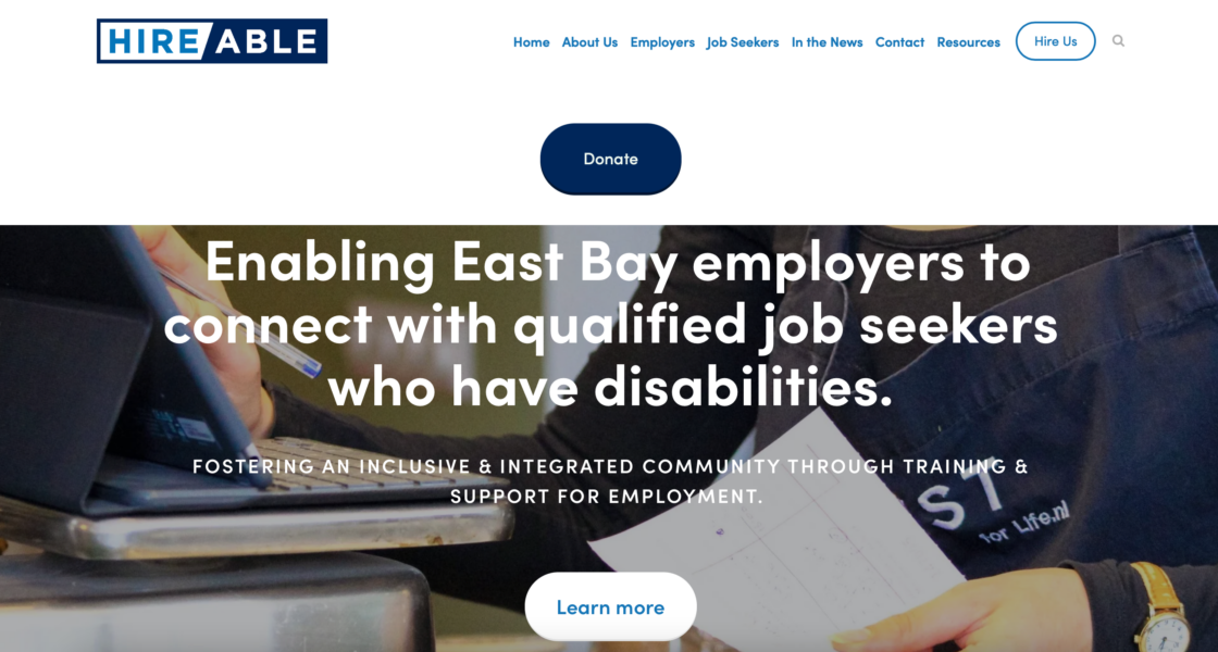 Hireable main page screenshot