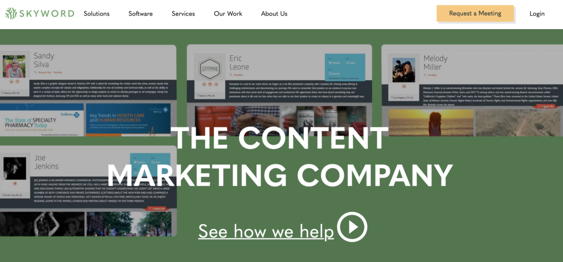 Skyword main page screenshot