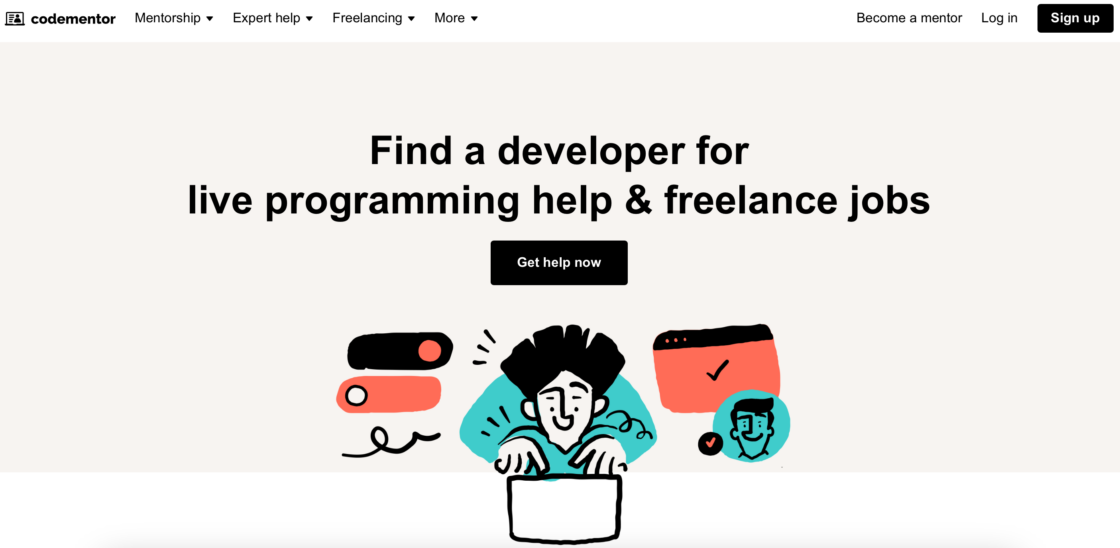Codementor mainpage screenshot