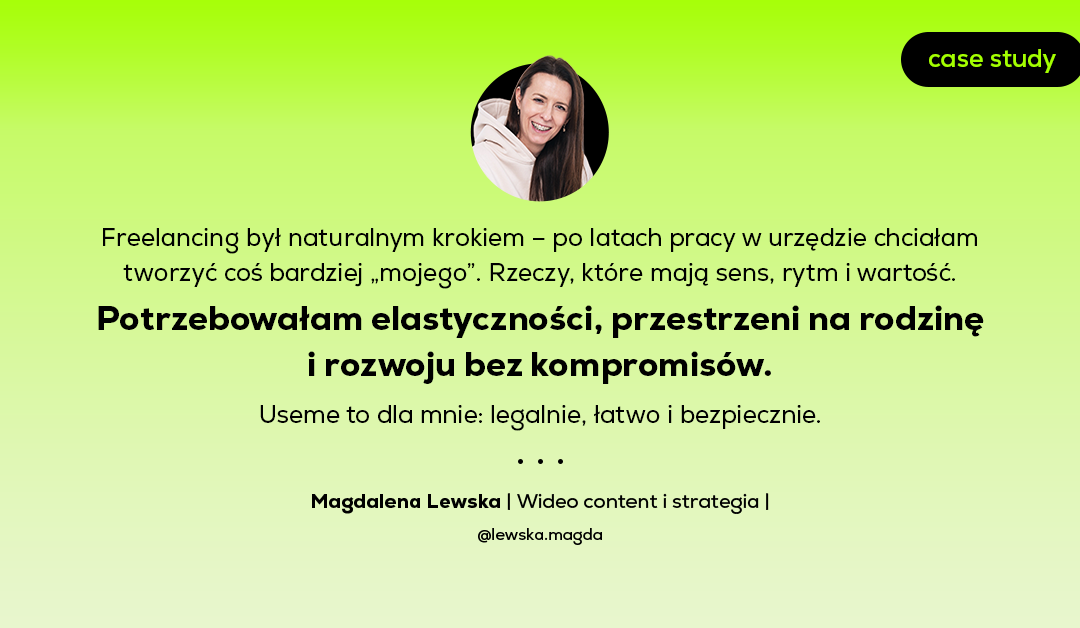 Od urlopu macierzyńskiego do własnej marki wideo. | Case study Magdy Lewskiej, specjalistki wideo contentu i strategii