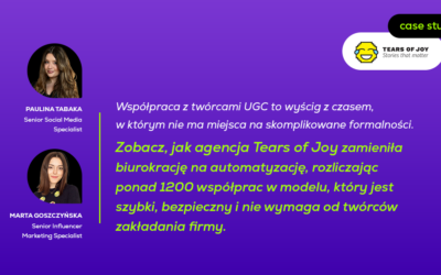 1200 współprac i jeden proces: jak Tears of Joy sprawnie rozlicza twórców UGC dzięki Useme | Case study