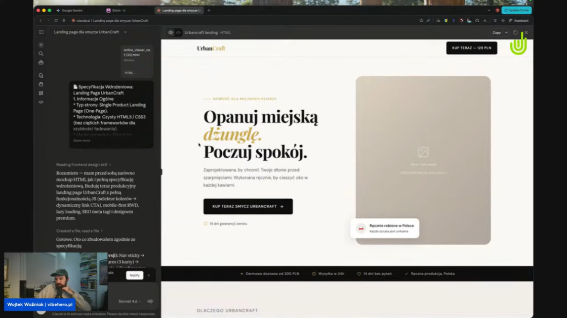 wojtek wozniak o vibe codingu jak stworzyc strone z ai w godzine useme skills 1 2 Wojtek Woźniak o vibe codingu – jak stworzyć stronę z AI w godzinę | Useme Skills #1
