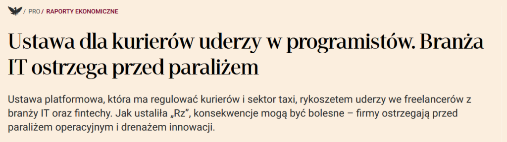 ustawa dla kurierow moze uderzyc w programistow fintechy i e commerce biznes i eksperci alarmuja Ustawa dla kurierów może uderzyć w programistów, fintechy i e-commerce. Biznes i eksperci alarmują ustawa dla kurierow moze uderzyc w programistow fintechy i e commerce biznes i eksperci alarmuja Ustawa dla kurierów może uderzyć w programistów, fintechy i e-commerce. Biznes i eksperci alarmują